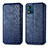 Funda de Cuero Cartera con Soporte Carcasa S01D para Motorola Moto E13 Azul