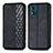 Funda de Cuero Cartera con Soporte Carcasa S01D para Motorola Moto E13 Negro