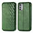 Funda de Cuero Cartera con Soporte Carcasa S01D para Motorola Moto E32 Verde