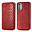 Funda de Cuero Cartera con Soporte Carcasa S01D para Motorola Moto E32s Rojo