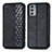 Funda de Cuero Cartera con Soporte Carcasa S01D para Motorola Moto Edge 20 5G Negro