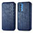 Funda de Cuero Cartera con Soporte Carcasa S01D para Motorola Moto Edge 20 Pro 5G Azul