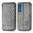 Funda de Cuero Cartera con Soporte Carcasa S01D para Motorola Moto Edge 20 Pro 5G Gris