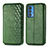 Funda de Cuero Cartera con Soporte Carcasa S01D para Motorola Moto Edge 20 Pro 5G Verde