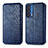 Funda de Cuero Cartera con Soporte Carcasa S01D para Motorola Moto Edge (2021) 5G Azul