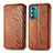 Funda de Cuero Cartera con Soporte Carcasa S01D para Motorola Moto Edge 30 5G Marron