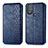 Funda de Cuero Cartera con Soporte Carcasa S01D para Motorola Moto G Play (2023) Azul