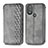 Funda de Cuero Cartera con Soporte Carcasa S01D para Motorola Moto G Play (2023) Gris