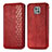 Funda de Cuero Cartera con Soporte Carcasa S01D para Motorola Moto G Power (2021) Rojo