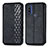 Funda de Cuero Cartera con Soporte Carcasa S01D para Motorola Moto G Pure Negro