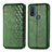 Funda de Cuero Cartera con Soporte Carcasa S01D para Motorola Moto G Pure Verde