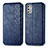 Funda de Cuero Cartera con Soporte Carcasa S01D para Motorola Moto G Stylus (2021) Azul