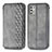 Funda de Cuero Cartera con Soporte Carcasa S01D para Motorola Moto G Stylus (2021) Gris