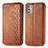 Funda de Cuero Cartera con Soporte Carcasa S01D para Motorola Moto G Stylus (2021) Marron