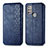 Funda de Cuero Cartera con Soporte Carcasa S01D para Motorola Moto G10 Azul