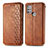 Funda de Cuero Cartera con Soporte Carcasa S01D para Motorola Moto G10 Power Marron