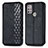 Funda de Cuero Cartera con Soporte Carcasa S01D para Motorola Moto G10 Power Negro