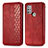 Funda de Cuero Cartera con Soporte Carcasa S01D para Motorola Moto G10 Power Rojo