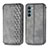 Funda de Cuero Cartera con Soporte Carcasa S01D para Motorola Moto G200 5G Gris