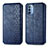 Funda de Cuero Cartera con Soporte Carcasa S01D para Motorola Moto G31 Azul