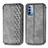 Funda de Cuero Cartera con Soporte Carcasa S01D para Motorola Moto G31 Gris