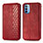 Funda de Cuero Cartera con Soporte Carcasa S01D para Motorola Moto G31 Rojo