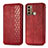 Funda de Cuero Cartera con Soporte Carcasa S01D para Motorola Moto G40 Fusion Rojo