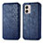 Funda de Cuero Cartera con Soporte Carcasa S01D para Motorola Moto G53 5G Azul