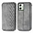 Funda de Cuero Cartera con Soporte Carcasa S01D para Motorola Moto G54 5G Gris