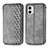 Funda de Cuero Cartera con Soporte Carcasa S01D para Motorola Moto G73 5G Gris