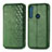 Funda de Cuero Cartera con Soporte Carcasa S01D para Motorola Moto One Fusion Plus Verde