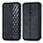 Funda de Cuero Cartera con Soporte Carcasa S01D para Nokia C3 Negro