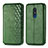 Funda de Cuero Cartera con Soporte Carcasa S01D para Nokia C3 Verde