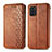 Funda de Cuero Cartera con Soporte Carcasa S01D para Nokia G100 Marron