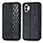 Funda de Cuero Cartera con Soporte Carcasa S01D para Nothing Phone 2 Negro