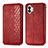 Funda de Cuero Cartera con Soporte Carcasa S01D para Nothing Phone 2 Rojo