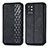 Funda de Cuero Cartera con Soporte Carcasa S01D para OnePlus 9R 5G Negro