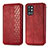 Funda de Cuero Cartera con Soporte Carcasa S01D para OnePlus 9R 5G Rojo