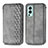 Funda de Cuero Cartera con Soporte Carcasa S01D para OnePlus Nord 2 5G Gris