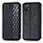 Funda de Cuero Cartera con Soporte Carcasa S01D para Oppo A16K Negro