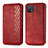 Funda de Cuero Cartera con Soporte Carcasa S01D para Oppo A16K Rojo