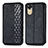 Funda de Cuero Cartera con Soporte Carcasa S01D para Oppo A17K Negro