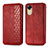 Funda de Cuero Cartera con Soporte Carcasa S01D para Oppo A17K Rojo