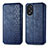 Funda de Cuero Cartera con Soporte Carcasa S01D para Oppo A18 Azul