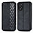 Funda de Cuero Cartera con Soporte Carcasa S01D para Oppo A38 Negro