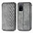 Funda de Cuero Cartera con Soporte Carcasa S01D para Oppo A53s 5G Gris