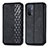 Funda de Cuero Cartera con Soporte Carcasa S01D para Oppo A54 5G Negro