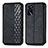 Funda de Cuero Cartera con Soporte Carcasa S01D para Oppo A54s Negro