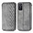 Funda de Cuero Cartera con Soporte Carcasa S01D para Oppo A55S 5G Gris