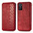 Funda de Cuero Cartera con Soporte Carcasa S01D para Oppo A55S 5G Rojo